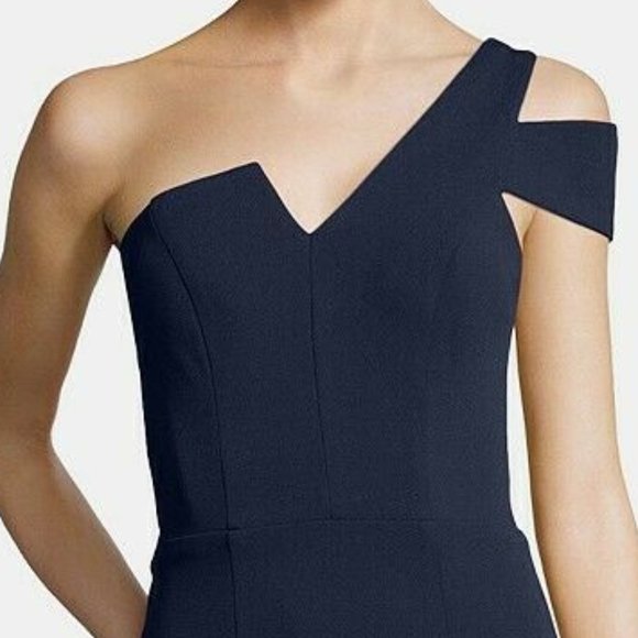 Betsy Adam's One-Shoulder A-Line Gown Size 2 - Picture 3 of 8